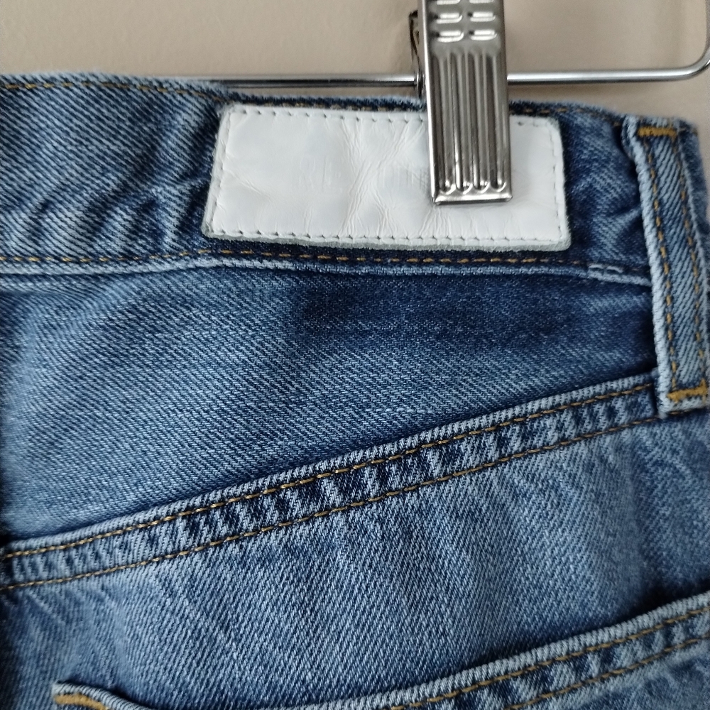 Re/Done Straight Leg Blue Jeans 24 - Picture 2 of 9